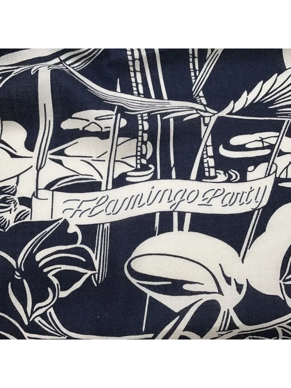 ★SOLD★ Hermes Shawl Carre 140 Geant Flamingo Party Cashmere Silk Scarf - Picture 3 of 6